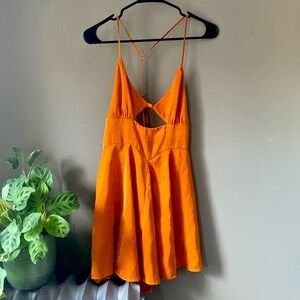 Free People size medium burnt orange teddy lingerie